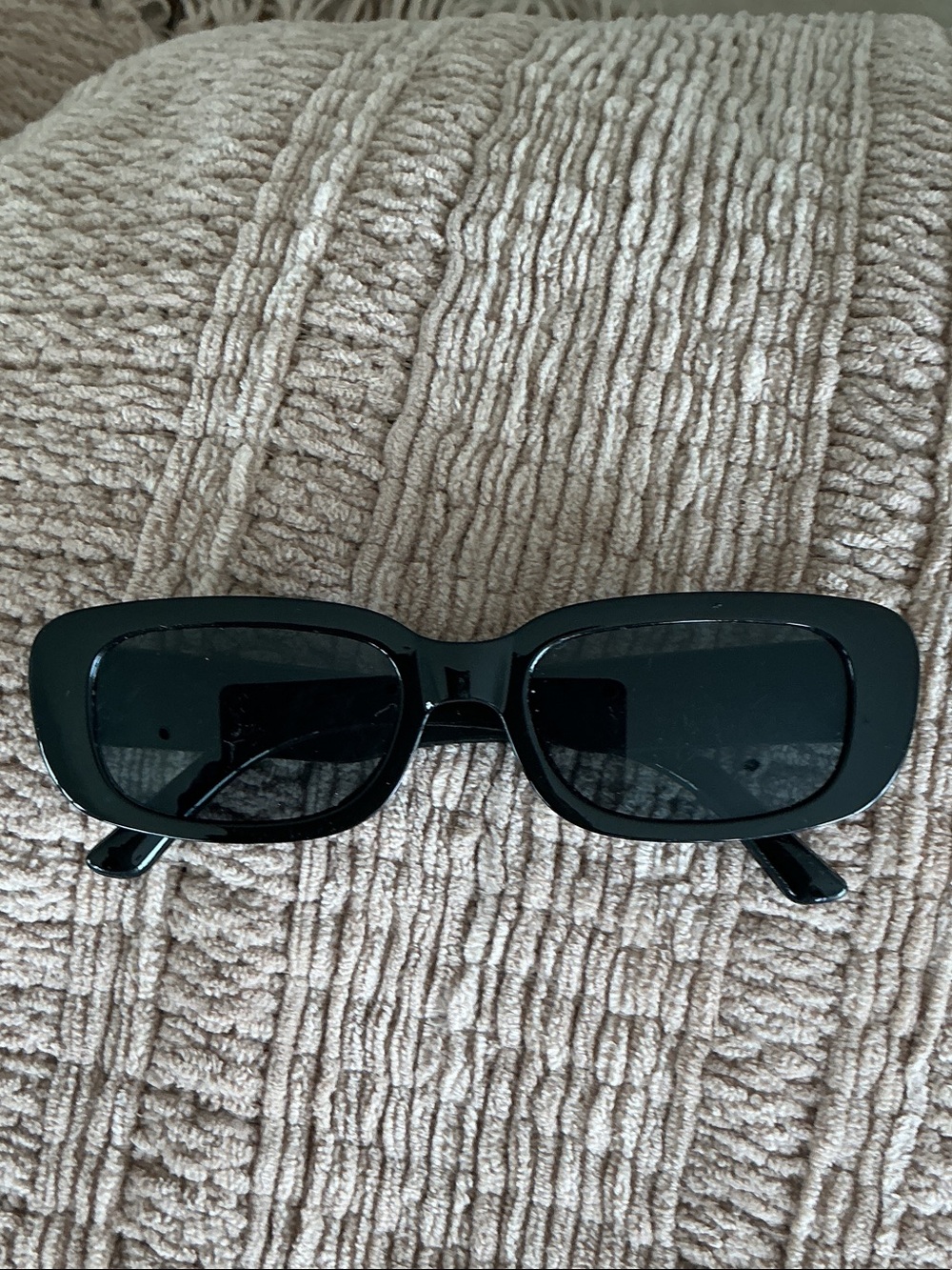 Classic Black Rectangular Sunglasses - Women Accessories